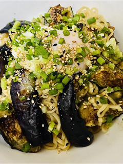 焼き茄子のごま風味和え麺-レシピのメイン写真