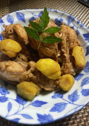 栗と 鶏手羽元の 煮物-レシピのメイン写真