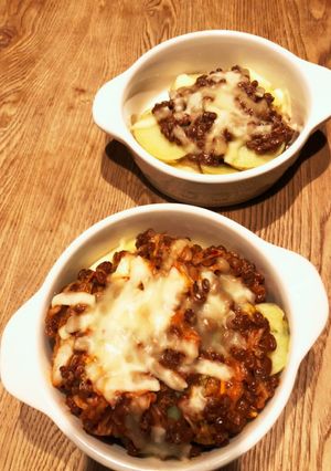 新じゃがとキムチ納豆のオーブン焼き-レシピのメイン写真
