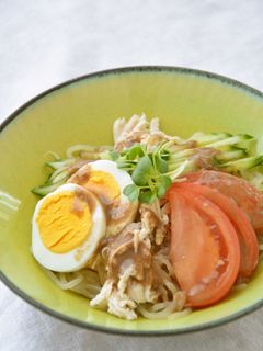 こんにゃく麺のゴマダレ冷やし中華-レシピのメイン写真