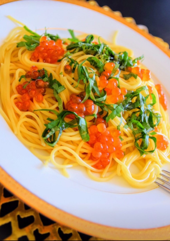 調味料2つでイクラと大葉の簡単和風パスタ-レシピのメイン写真