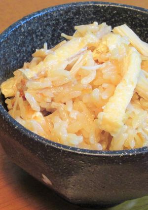 えのき茸と油揚げの炊き込みご飯-レシピのメイン写真