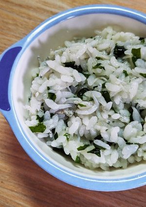 しらすとワカメの雑炊☆離乳食完了期-レシピのメイン写真