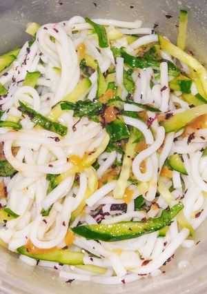 余った素麺☆簡単おつまみ(梅和え)-レシピのメイン写真