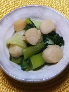 ホタテと青梗菜のあっさり炒め-レシピのメイン写真