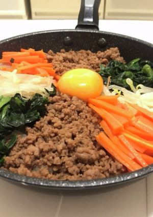 フライパン焼ビビンバ-レシピのメイン写真