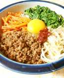 ひき肉3色ナムル ビビンバ ビビンバ丼