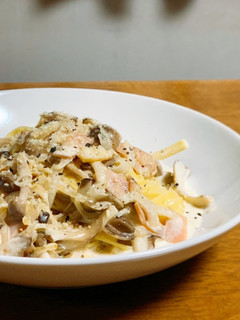 きのことハムのクリームパスタ-レシピのメイン写真