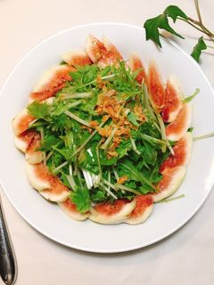 無花果と水菜のサラダ-レシピのメイン写真