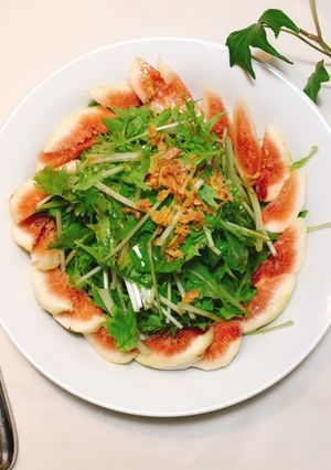 無花果と水菜のサラダ-レシピのメイン写真