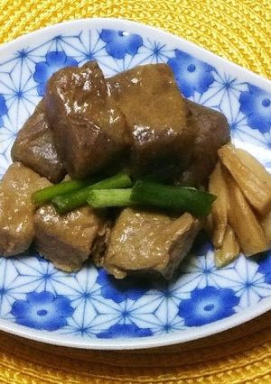 【ダイエット】豚ヒレとこんにゃくの味噌煮-レシピのメイン写真