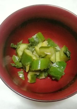 叩き胡瓜と大葉の塩ポン酢浅漬け-レシピのメイン写真