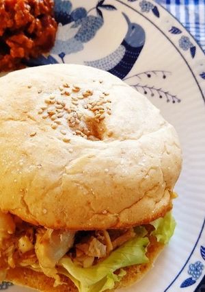 ボーンブロスのチキンでチキンサンドイッチ-レシピのメイン写真