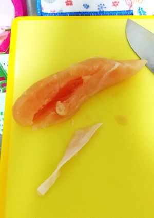 ささみの筋の取り方-レシピのメイン写真