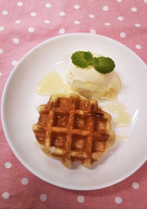 ～お家カフェ～カフェ風なワッフル盛り付け-レシピのメイン写真