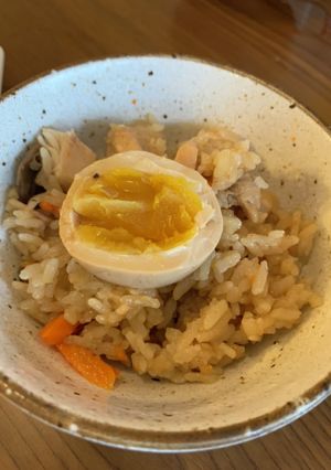 私の炊き込みご飯(チャーシューたれ利用)-レシピのメイン写真