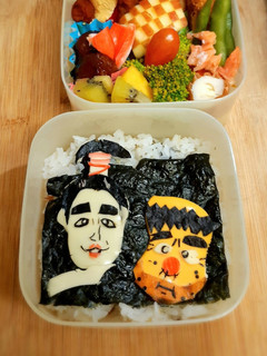 志村けん-バカ殿様-変なおじさんキャラ弁-レシピのメイン写真
