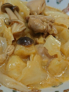 鶏肉とキャベツのカレークリーム煮-レシピのメイン写真