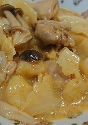 鶏肉とキャベツのカレークリーム煮-レシピのメイン写真