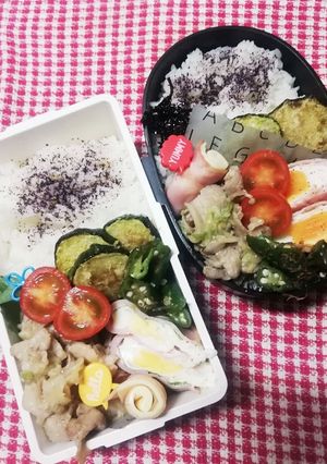 高校男子弁当♡豚バラネギ塩焼き9/29-レシピのメイン写真