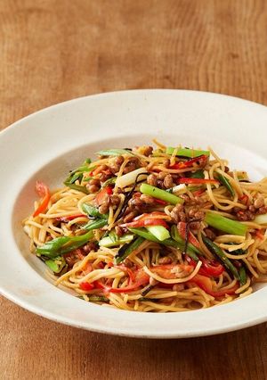 野菜たっぷり納豆と塩昆布の焼きそば-レシピのメイン写真