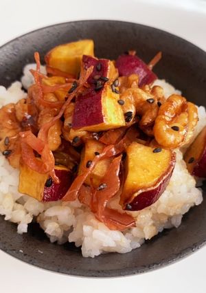 ご飯が進む!ハムとさつまいもで秋の佃煮-レシピのメイン写真