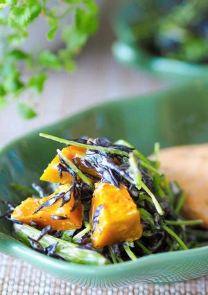 簡単♪かぼちゃと豆苗のひじきサラダ-レシピのメイン写真