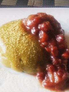 材料2つ!片栗粉で抹茶豆乳くず餅♪-レシピのメイン写真
