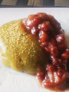 材料2つ!片栗粉で抹茶豆乳くず餅♪-レシピのメイン写真
