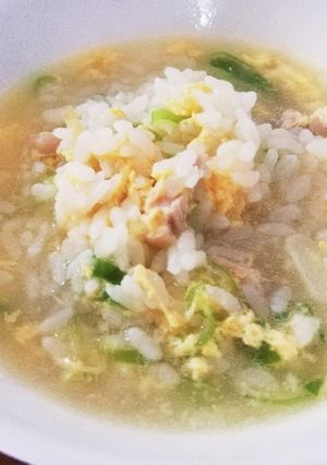 生姜でポカポカ、さらっと鶏がゆ-レシピのメイン写真