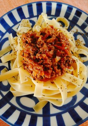 生トマトで♪　夏の名残のミートソース-レシピのメイン写真