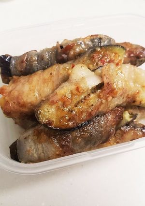 中華風茄子の豚バラ巻き-レシピのメイン写真