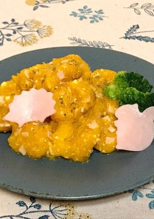 かぼちゃとハム入り！おからの秋ニョッキ♪-レシピのメイン写真
