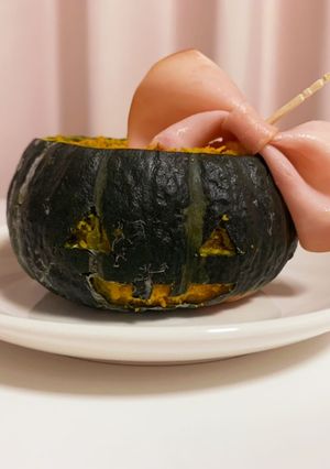 子供も喜ぶ！坊ちゃんかぼちゃサラダ-レシピのメイン写真