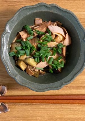 ハムと秋野菜のサッパリ辛子酢和え-レシピのメイン写真