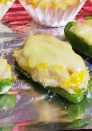 ピーマンのツナポテト詰めチーズ焼き-レシピのメイン写真
