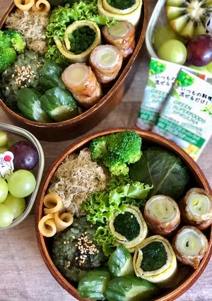 スピルリナで3品/栄養満点！彩り弁当♪-レシピのメイン写真