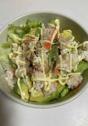 アボカドマヨかにかまレタス丼-レシピのメイン写真