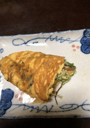 豆苗と塩昆布の卵焼き-レシピのメイン写真