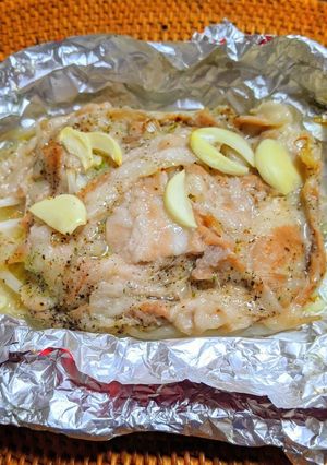 豚バラ肉ともやしのホイル焼き-レシピのメイン写真