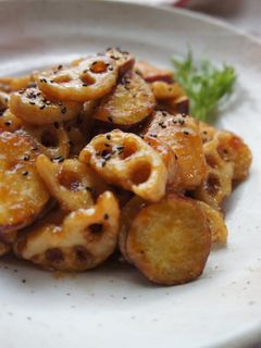 鶏むね肉で*蓮根さつまいもの甘酢炒め-レシピのメイン写真