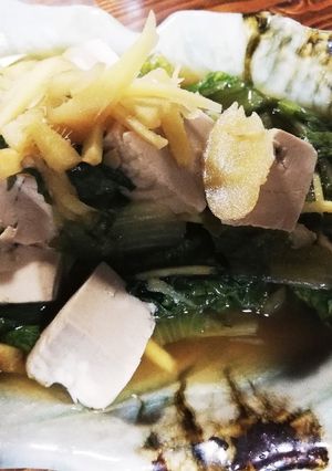 貴女風味で生姜豆腐菜っ葉炊き♥ゆりさん風-レシピのメイン写真
