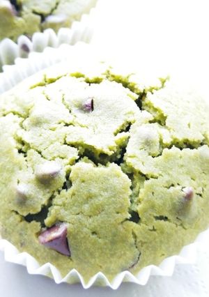 オリーブ油入り抹茶チョコチップマフィン-レシピのメイン写真