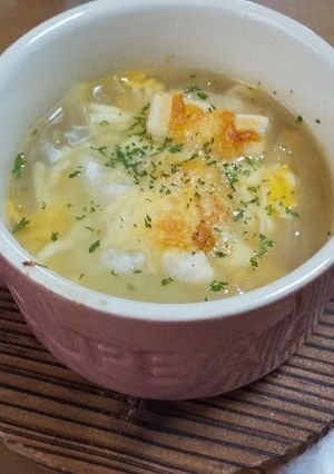☆餅のせちゃったオニオングラタンスープ♪-レシピのメイン写真