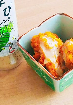 南瓜の煮物ごまドレがけ-レシピのメイン写真