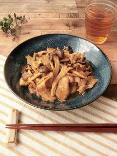 豚バラとキノコのオイスターマヨ炒め-レシピのメイン写真