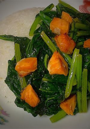 鮭とカブの葉のあんかけ飯-レシピのメイン写真