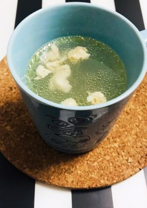鶏胸肉の茹で汁で そのまま簡単スープ-レシピのメイン写真