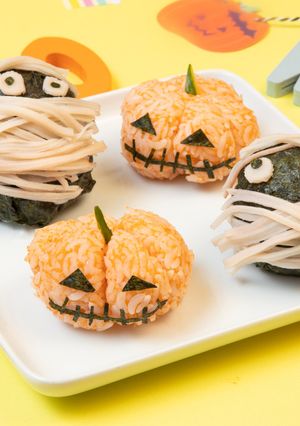 親子でつくろう！ハロウィンおにぎり-レシピのメイン写真