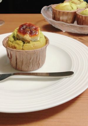 抹茶と小豆のふわふわマフィン-レシピのメイン写真